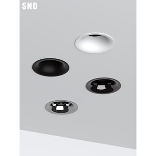 嵌入式深防眩光弯曲无框泛光灯筒灯客厅餐厅咖啡桌照明洗墙器射灯