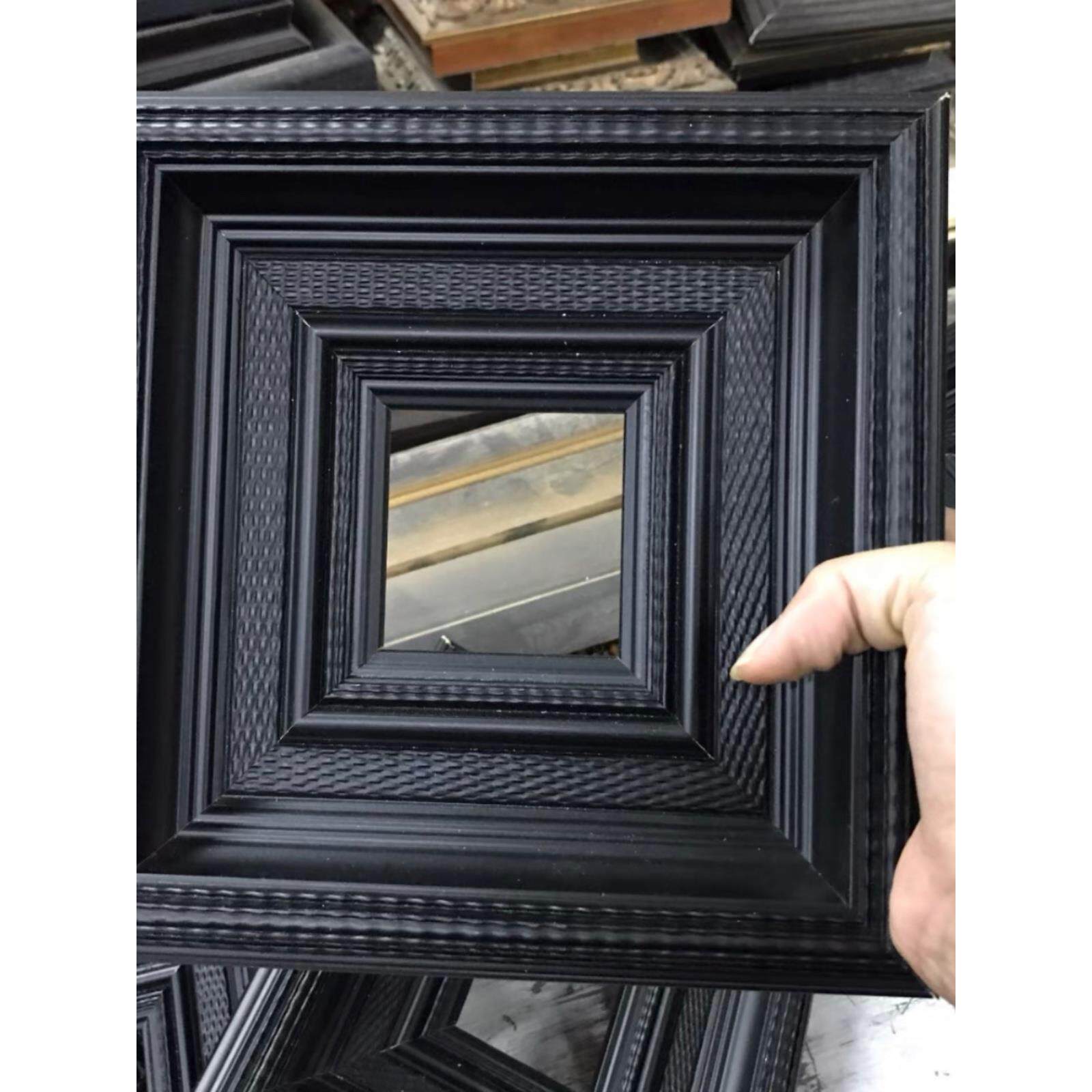 【可以定制】天隆黑色实木画框美式简约油画框相框摆台镜框装裱