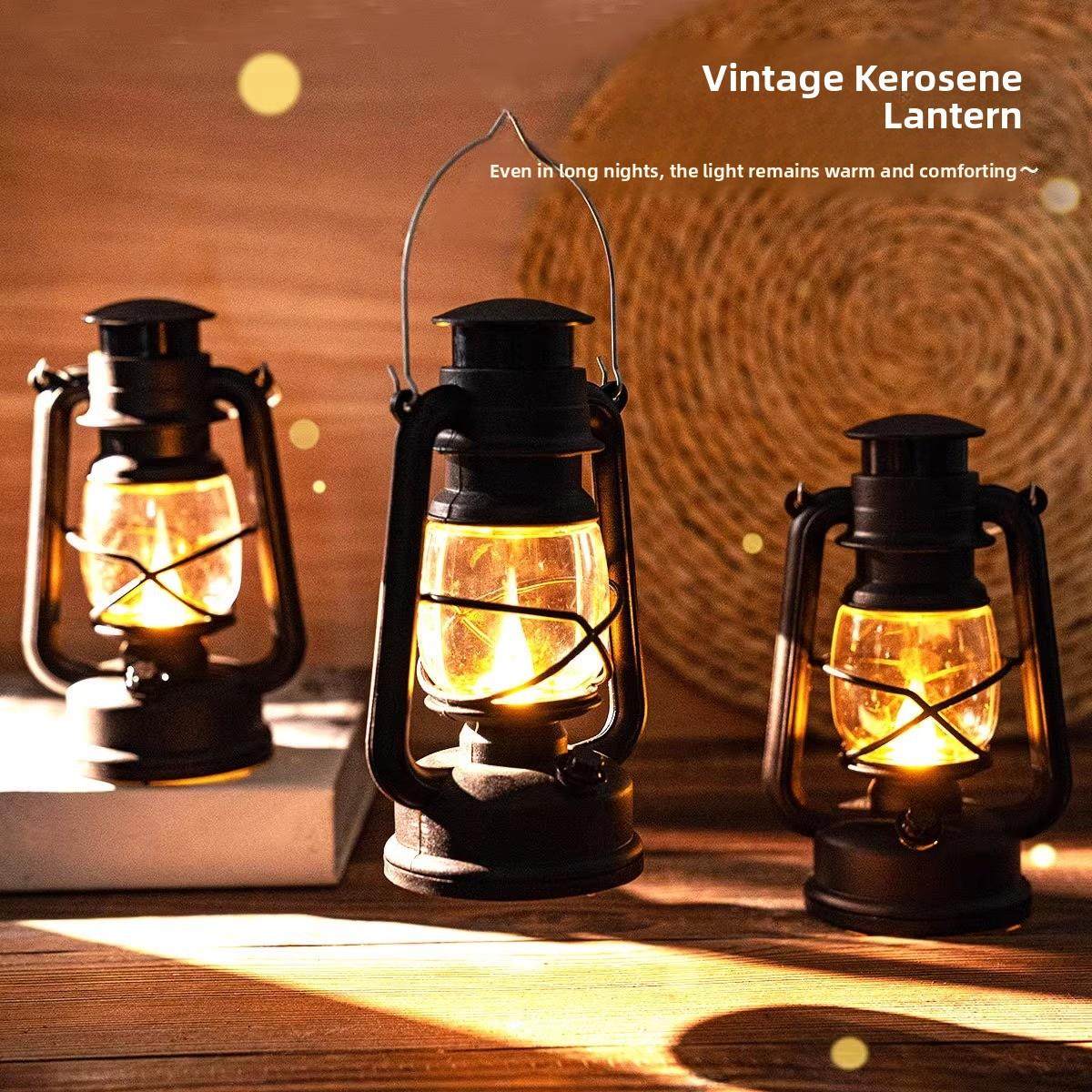 迷你拇指覆古人造假日户外场景氛围Led数字夜灯吊坠装饰蜡烛灯