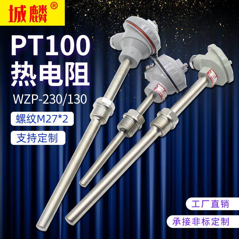 WZP-231/WZP-230/PT100温度感测器/PT100铂热电阻/固定螺纹热电偶