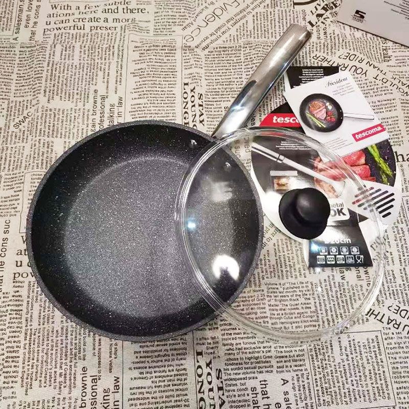 捷克tescoma石面平底不粘煎锅牛排锅洗碗机烤箱电磁炉燃气灶通用