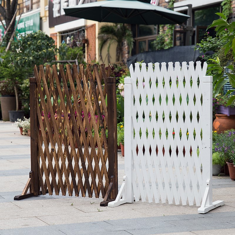 庭院防腐木栅栏花园网格隔断阳台种花围栏咖啡馆伸缩篱笆别墅护栏