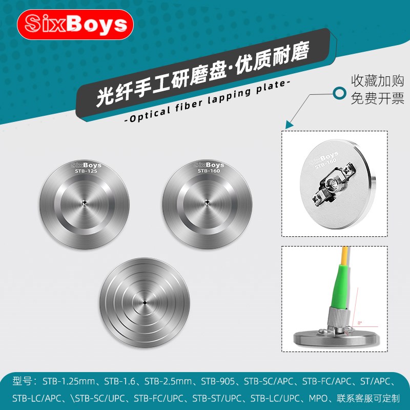 光纤研磨盘FC LC SC ST跳线插芯端面修复研磨工具手工抛光盘MPO