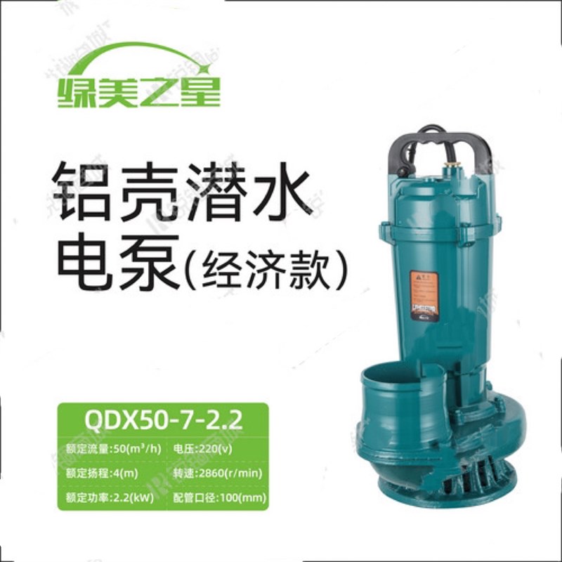 绿美之星水泵家用220V农用灌溉排污高扬程抽水机大流量小型潜水泵