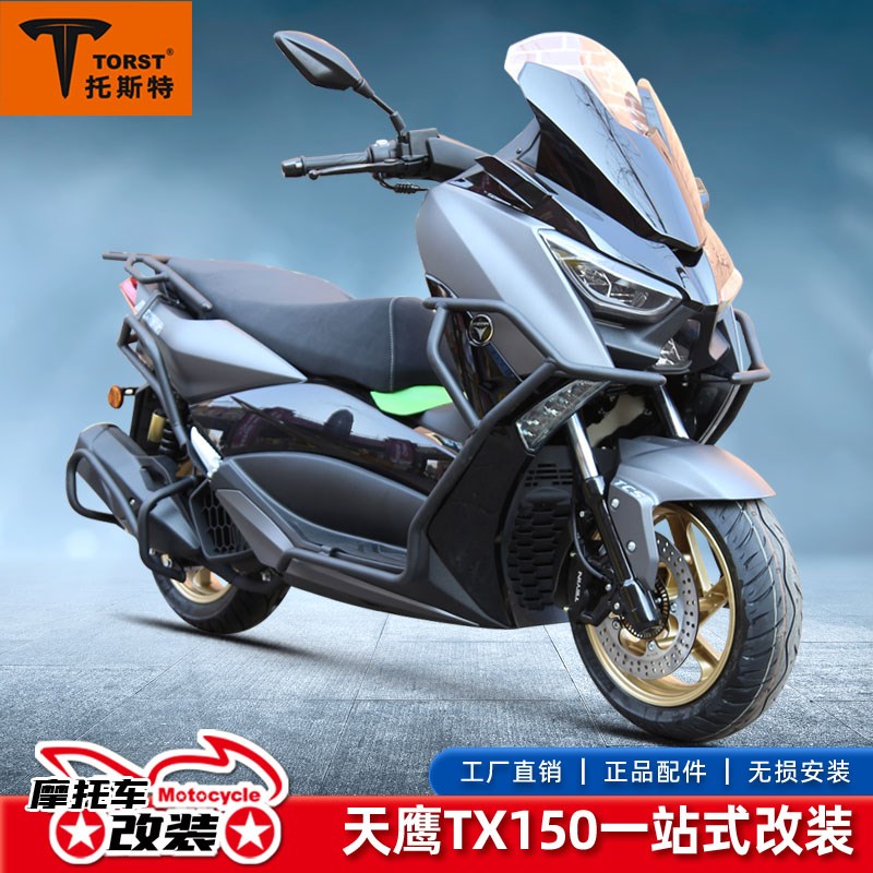 适用天鹰TX150保险杠前后护杠tx250防摔杠尾架排气护杠改装后货架