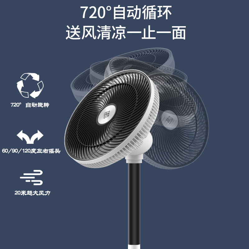 林边空气循环扇家用落地电风扇静音台立两式直流变频空气对流电扇