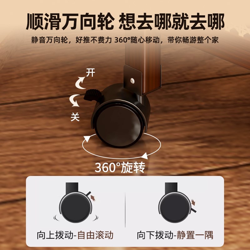 可移动置物架带轮小推车茶几客厅家用零食收纳架中古沙发边柜边几