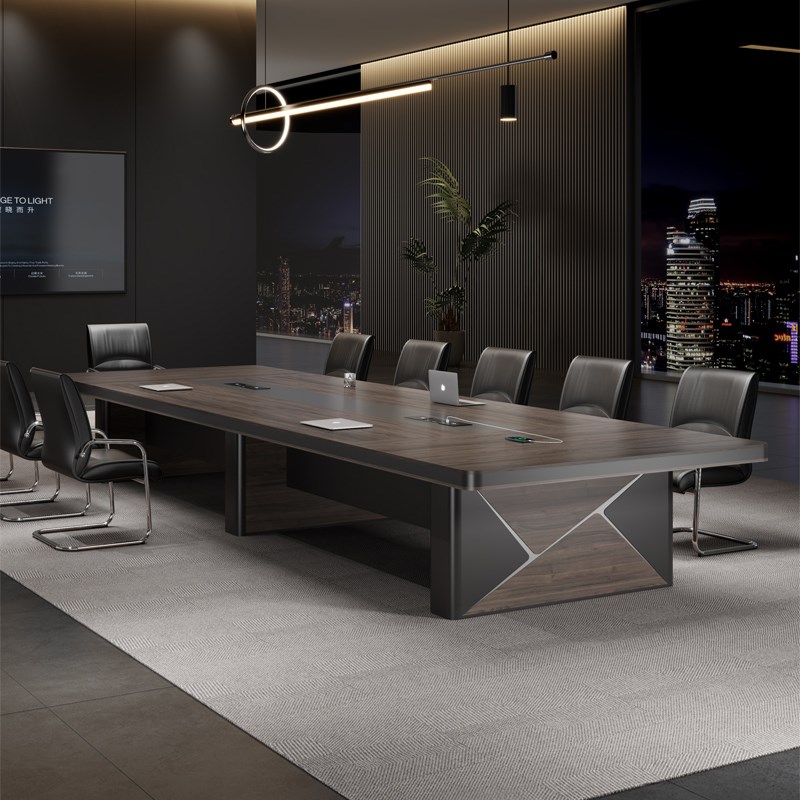 办公会议桌长桌椅组合简约现代大型员工培训桌长条桌会议室桌家具