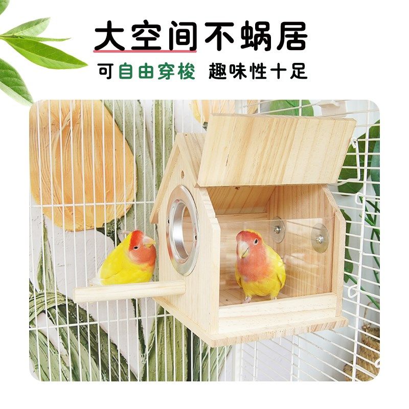 新款实木鸟房四季通用鹦鹉繁殖箱孵化箱玄凤虎皮鸟窝鸟巢笼内造景,宠物/宠物食品及用品,鸟窝,淘宝优惠券,粉丝福利购,淘宝优惠卷