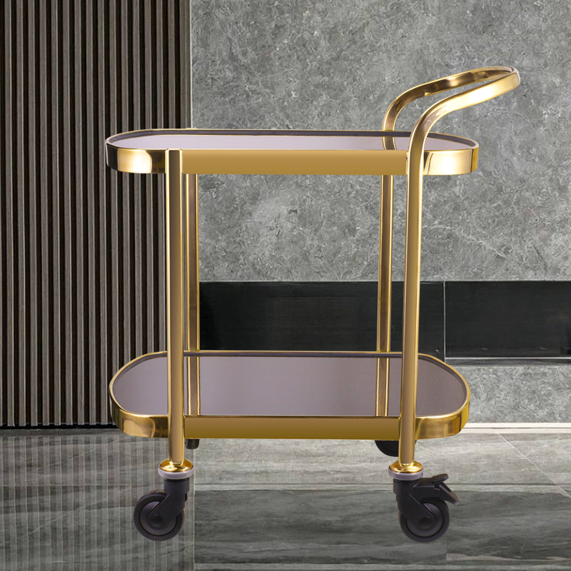 蛋糕车豪华大号手推车酒店餐厅酒水车服务车点心车两层多功能车子