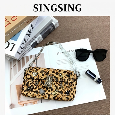 SING SING 1979原创豹纹马毛包包女式2025新款包包轻奢小众高级感