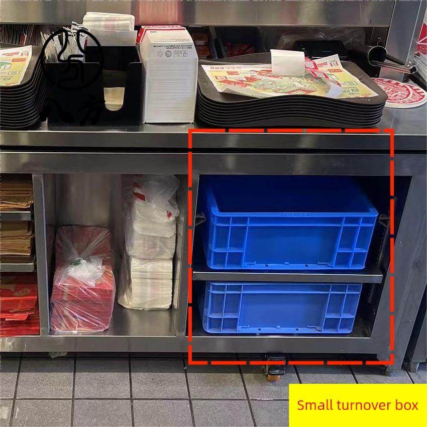 适用肯备基前台物料周转箱/陈列柜蓝色周转箱/橙色周转箱/