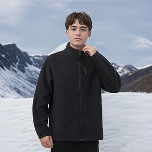 户外抓绒衣男秋冬新款摇粒绒保暖外套加厚加绒冲锋衣内胆抗寒上衣