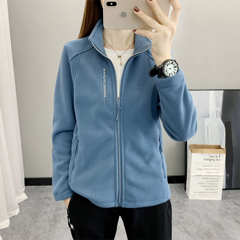 户外抓绒衣女士秋冬加厚保暖