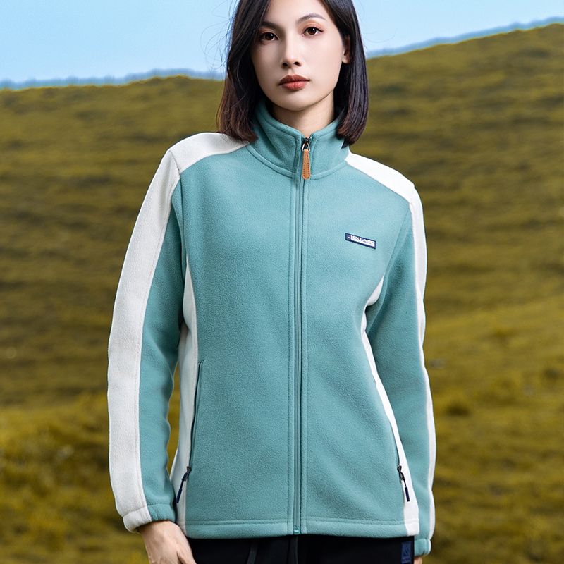 户外抓绒衣女秋冬摇粒绒外套