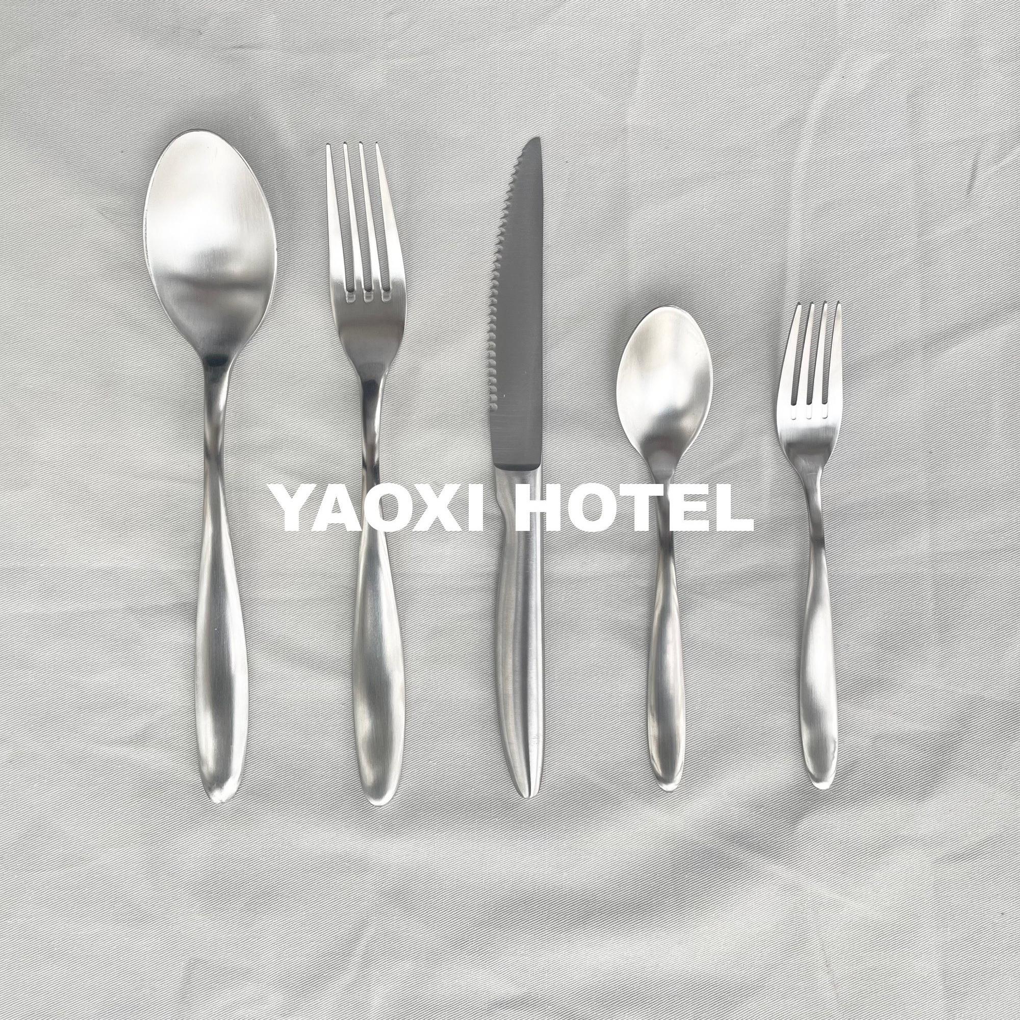 【德式重加工】哑光实心304不锈钢西餐刀叉勺套装水果叉子甜品勺