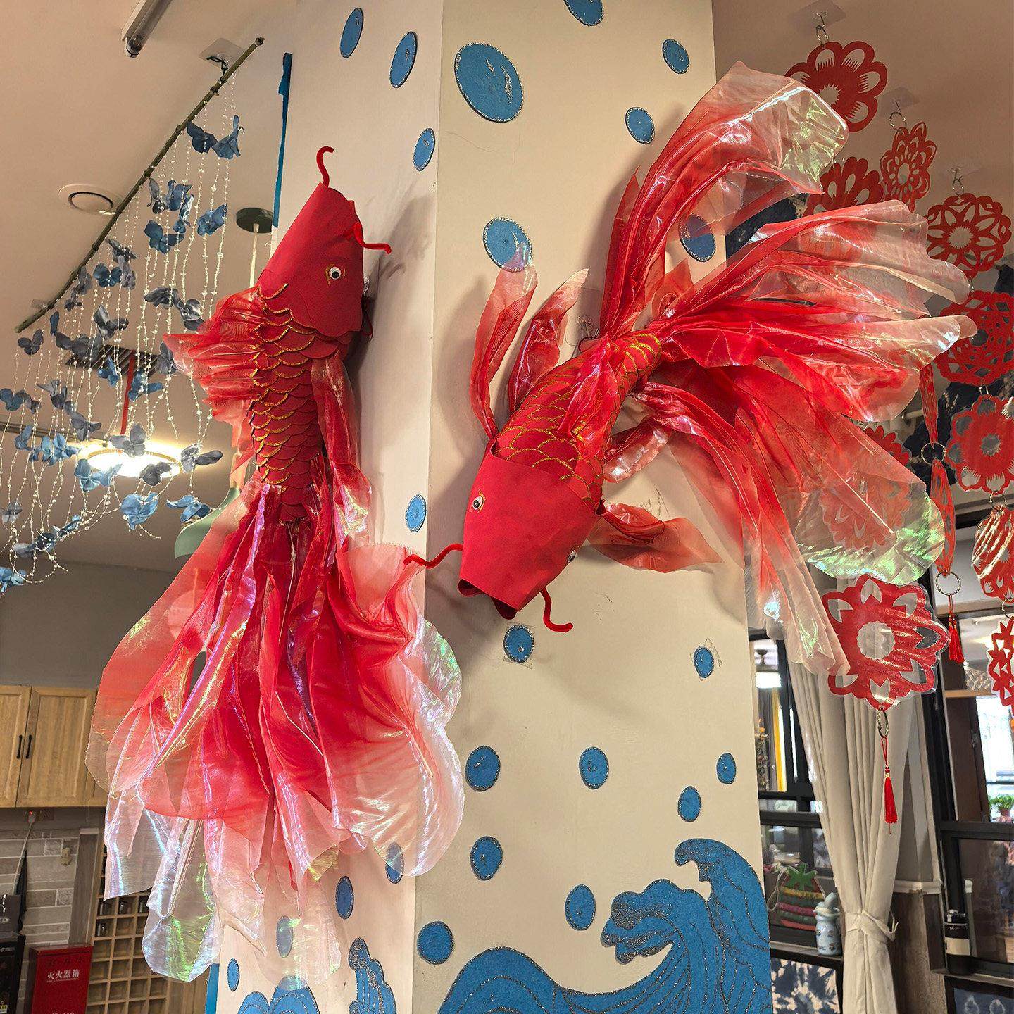 成品红色锦鲤挂件2026马年新年装饰墙壁店铺橱窗氛围场景布置挂饰,节庆用品/礼品,挂饰/生肖挂饰,淘宝优惠券,粉丝福利购,淘宝优惠卷