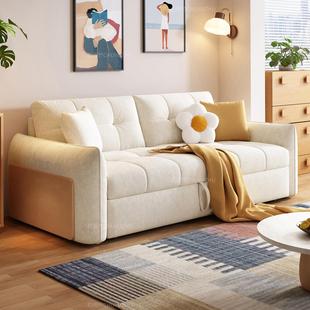 原木风可折叠两用沙发床小户型出租屋多功能床靠背调节伸缩床新款