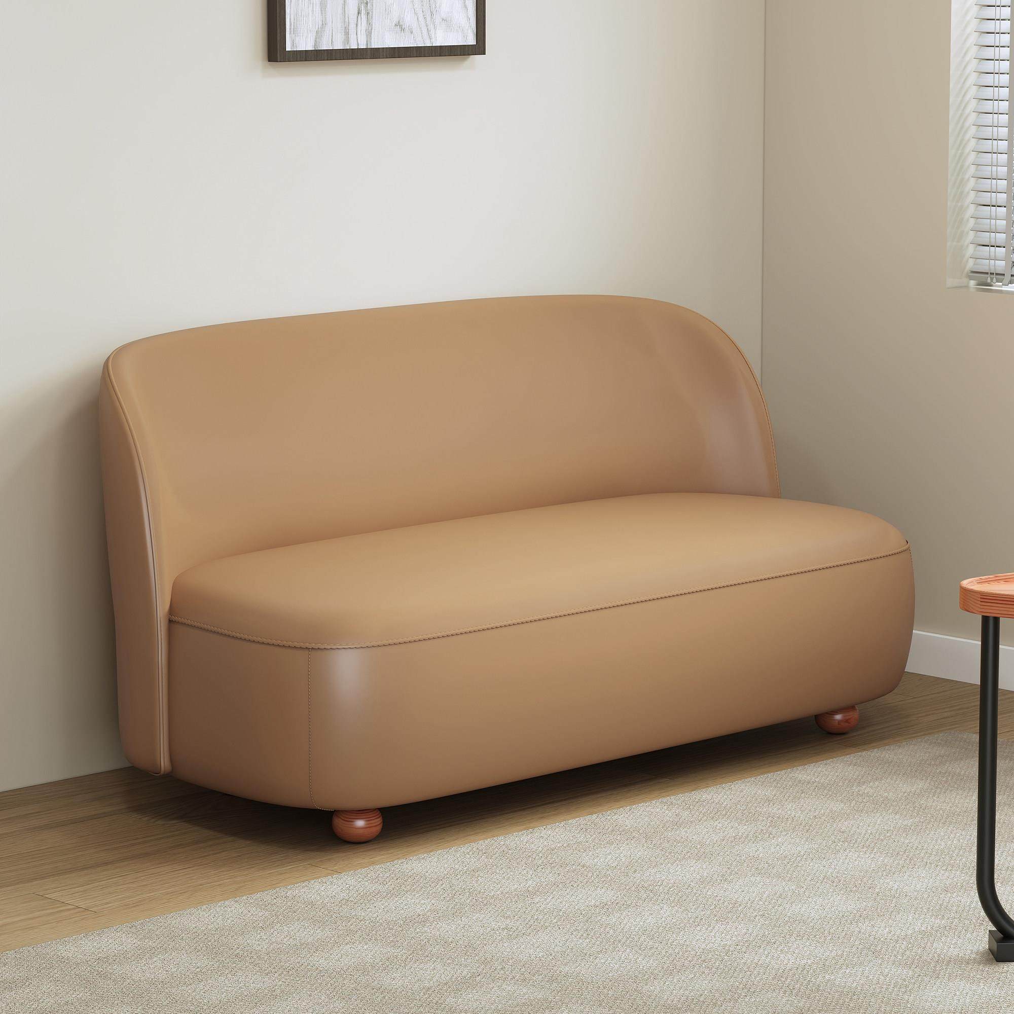 极简小沙发客厅小户型极窄出租房直排双人公寓服装店皮艺沙发卧室,住宅家具,皮艺沙发,淘宝优惠券,粉丝福利购,淘宝优惠卷