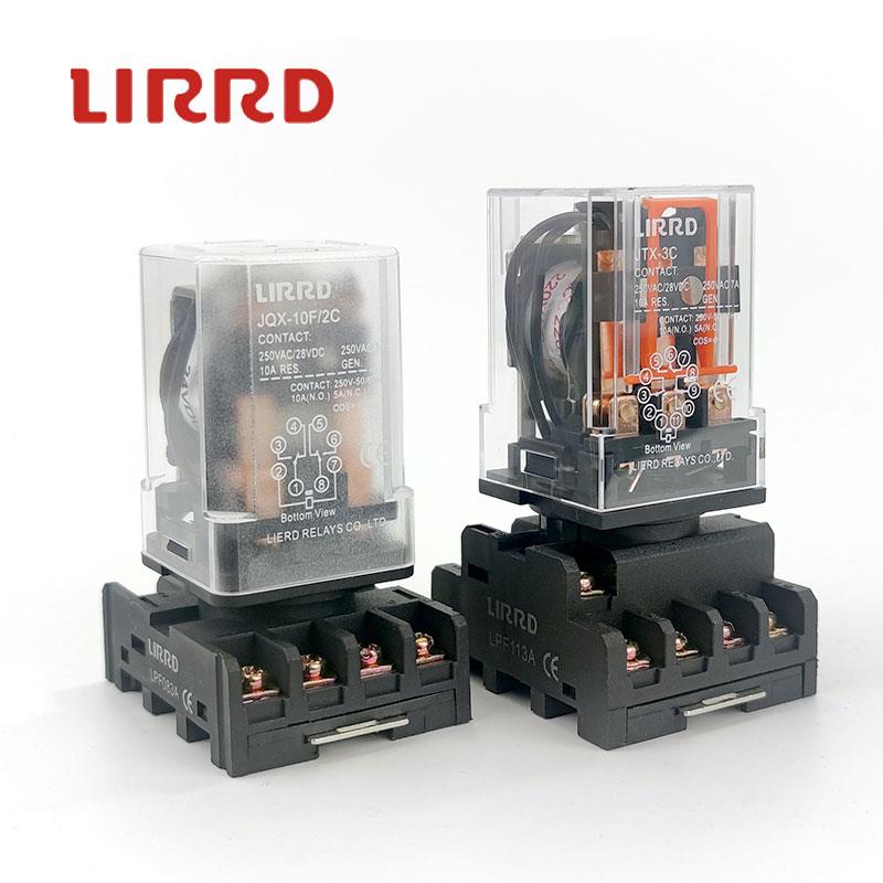 LIRRD利尔德继电器JQX-10F/2C JTX-3C LMK2P 3P 2Z 3Z 10A 圆8脚
