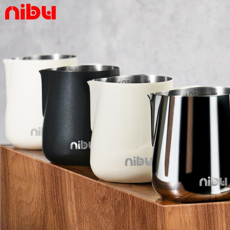 nibu尼布拉花杯700ml不锈钢304打奶泡杯二代鹦鹉嘴刻度咖啡拉花缸