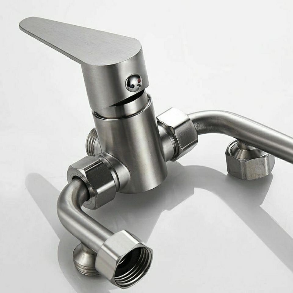 加厚304不锈钢电热水器混水阀冷热混合U型水龙头明装开关淋浴配件