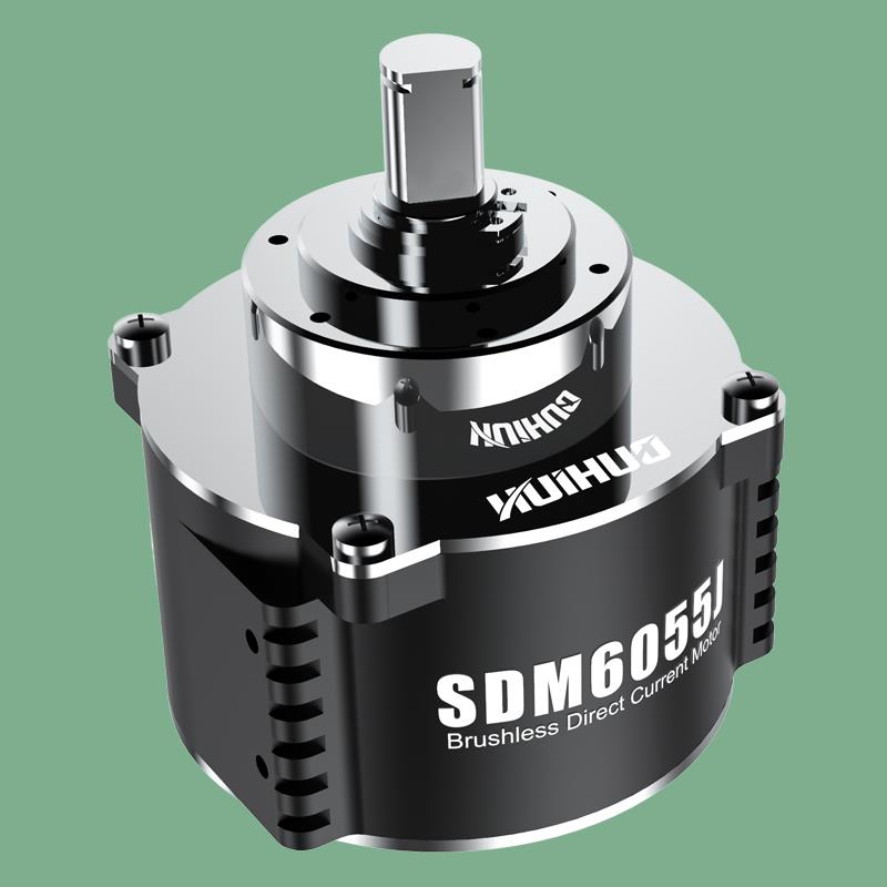 FOC云台伺服马达无刷驱动控制一体化低压直流力矩防水马达小型can