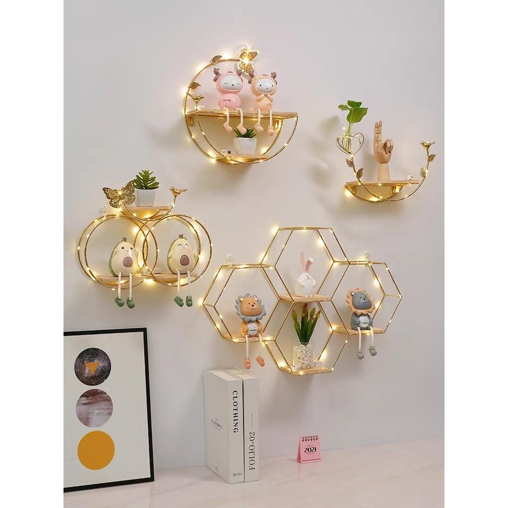 免打孔ins北欧风墙上壁挂饰客厅卧室房间布置餐厅装饰品置物架