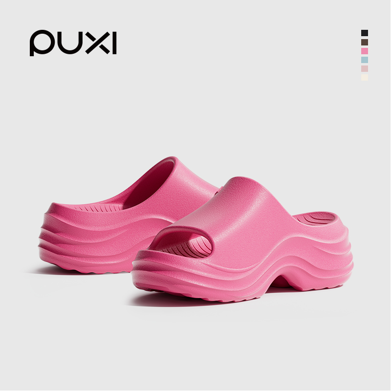 朴西夏季海边厚底增高凉拖鞋女款