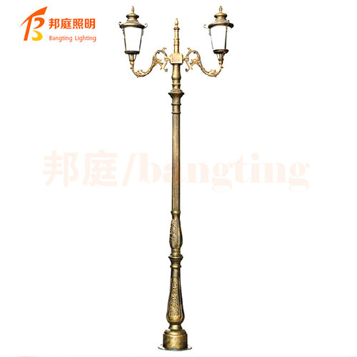 欧式路灯庭院草坪灯防水户外灯景观公花园别墅小区双头3米高杆灯