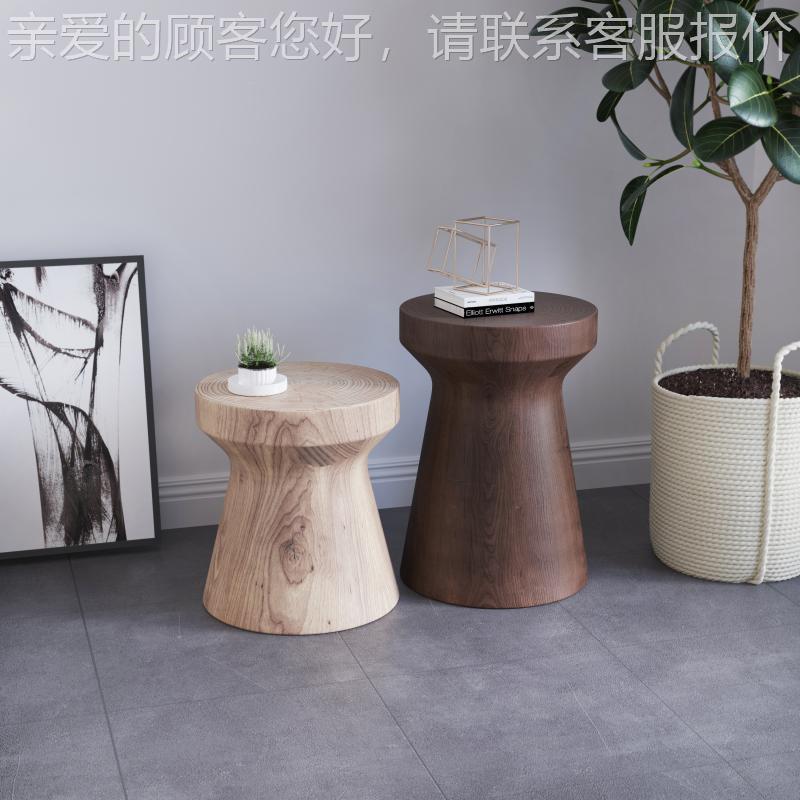 原创木凳子实木墩YN1210坐凳家用子木头树桩酒店摆茶件几意木桩异