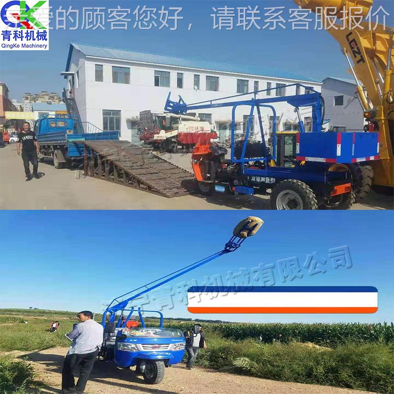三轮车自动草捆装车机 农田草捆拾装卸车 Straaw ba捡le 131loder