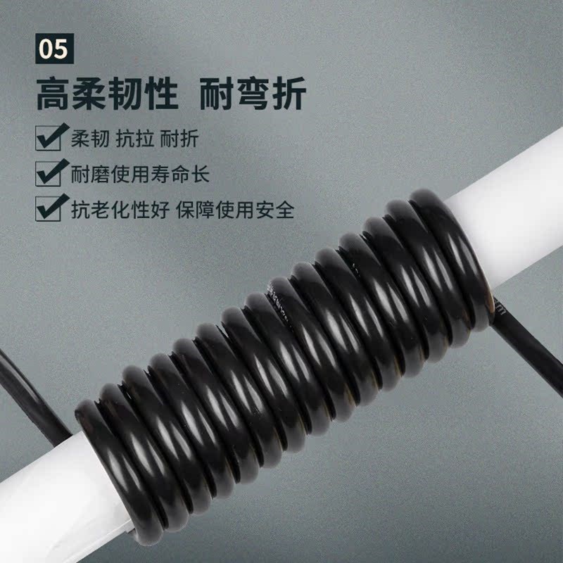 电线软线家用国f标电缆线RVV护套2.5/3/4芯1.5 6 10平方电源黑白