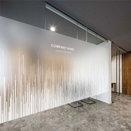 办公室磨砂玻璃贴纸公司LOvGO定制门窗贴隔断防窥膜防走光遮挡腰