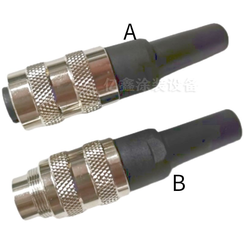瓦格纳C4静电喷枪八芯插头y插座自动喷枪电源线连接线八孔接头