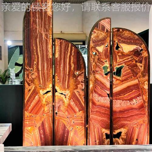 然奢石 奢大天轻石异域红96轻理奢背景墙石家装家具加工