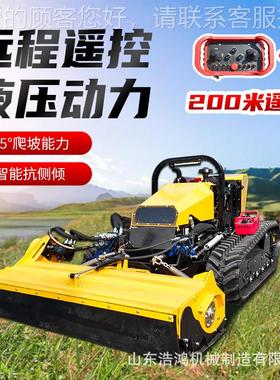 DZN远程遥控堤河大坝开荒机4力8马履带 遥控拓荒机 森林荒山割灌