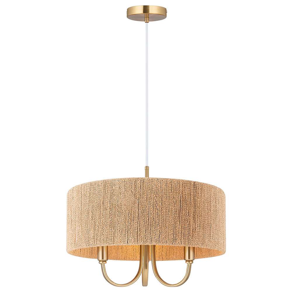 美式乡村藤制吸顶吊灯 咖啡厅北欧简约客厅餐厅卧室布艺圆形吊灯