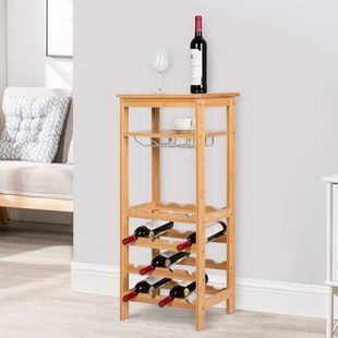 红酒柜展示架酒架置物架落地家用靠墙小型红酒瓶架子实木质洋酒架