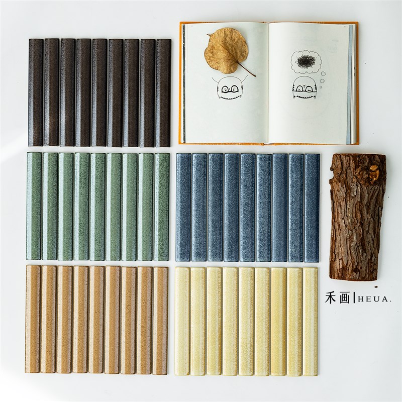 复古波浪b面马赛克瓷砖浴室阳台厨房民宿酒店别墅墙砖吧台背景墙