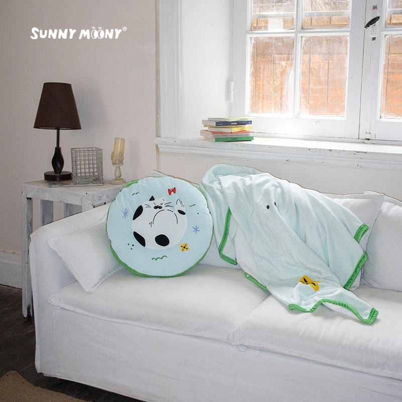 抱枕毯子二合一法兰绒面料沙发办公室车载空调午睡枕头毯子两用