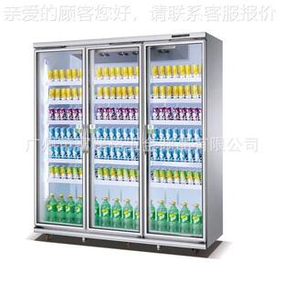 商252展用冷柜立式玻璃门冰箱放饮料商啤酒示柜展超带灯箱广告示