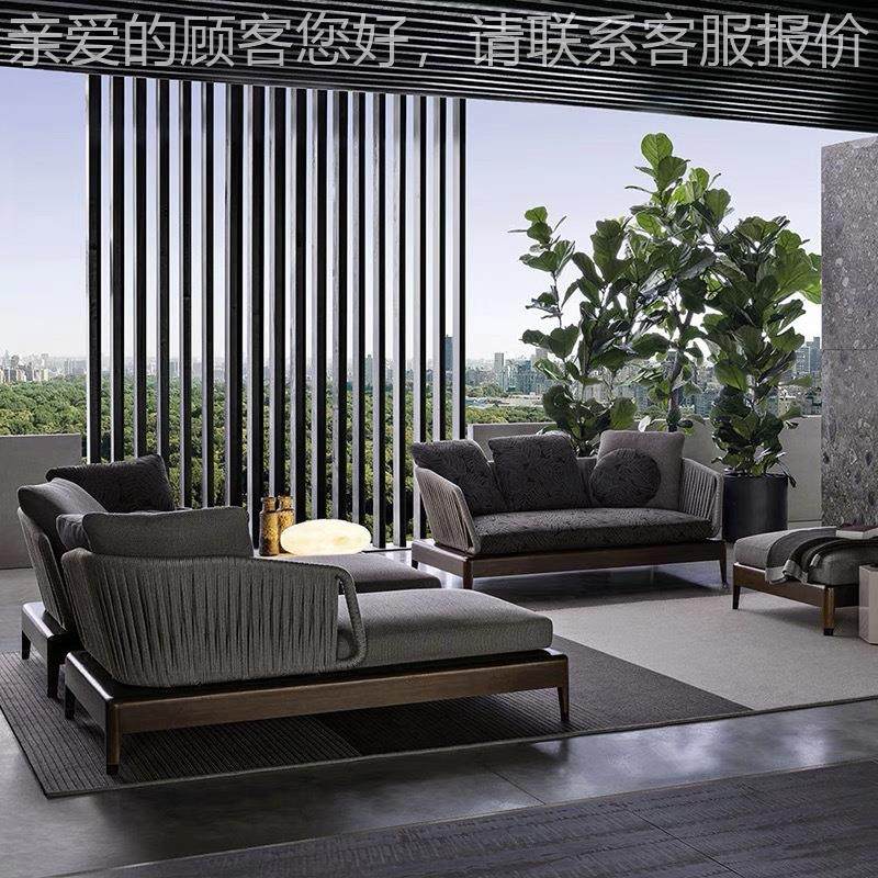 601北欧户外藤墅椅发柚木阳台庭院别家藤编贵妃客厅休闲酒店沙实,住宅家具,户外沙发,淘宝优惠券,粉丝福利购,淘宝优惠卷