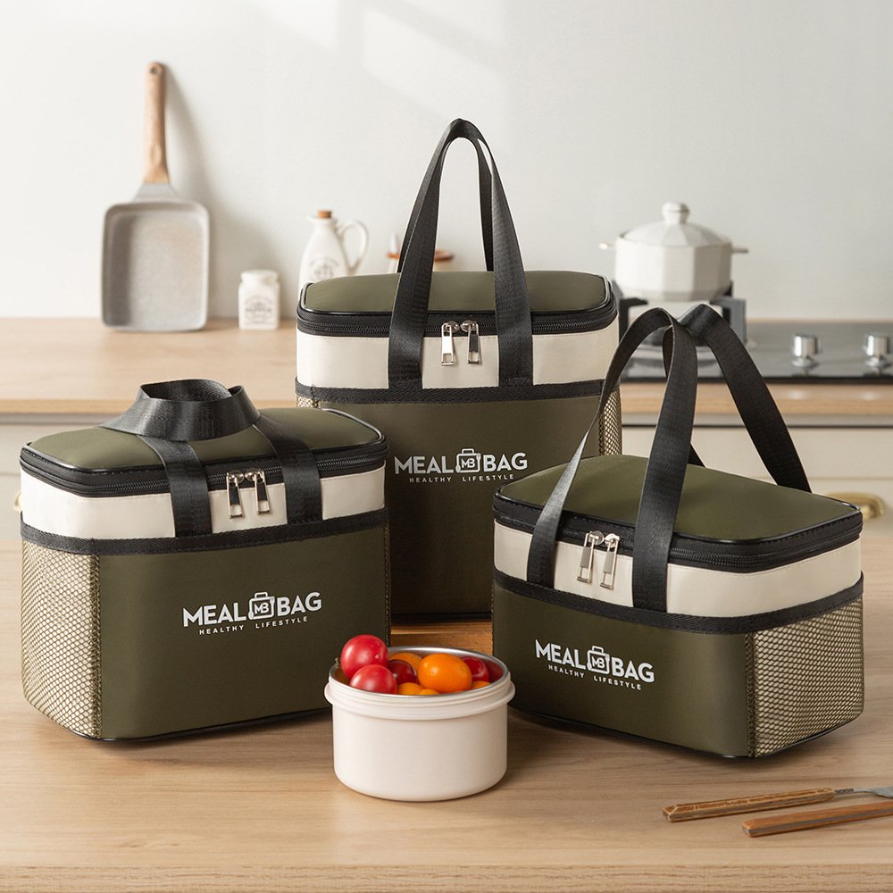 饭盒保温袋便当手提袋子加厚铝箔上班族小学生带饭专用防水午餐包