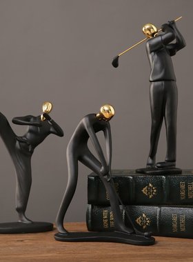 一件代发树脂运动人工艺品摆件橱窗酒柜艺术品摆设摄影拍摄道具