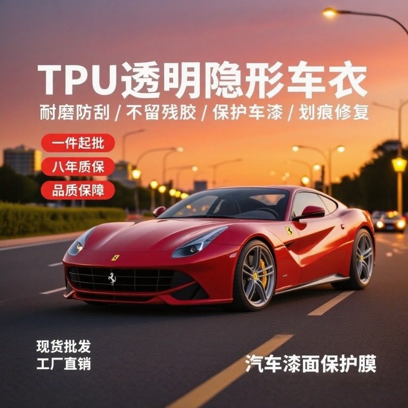 TPU汽车隐形车衣透明车身漆面保护膜PPF贴膜整卷工厂