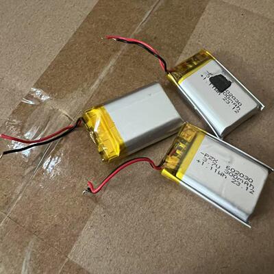 3.7V带保护电路聚合物电芯可充电锂电池 DIY电池300mAh规格602030