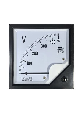 6l2-vb交流电压表指针式100v 250v 300v 450v 500v伏特表安装机械