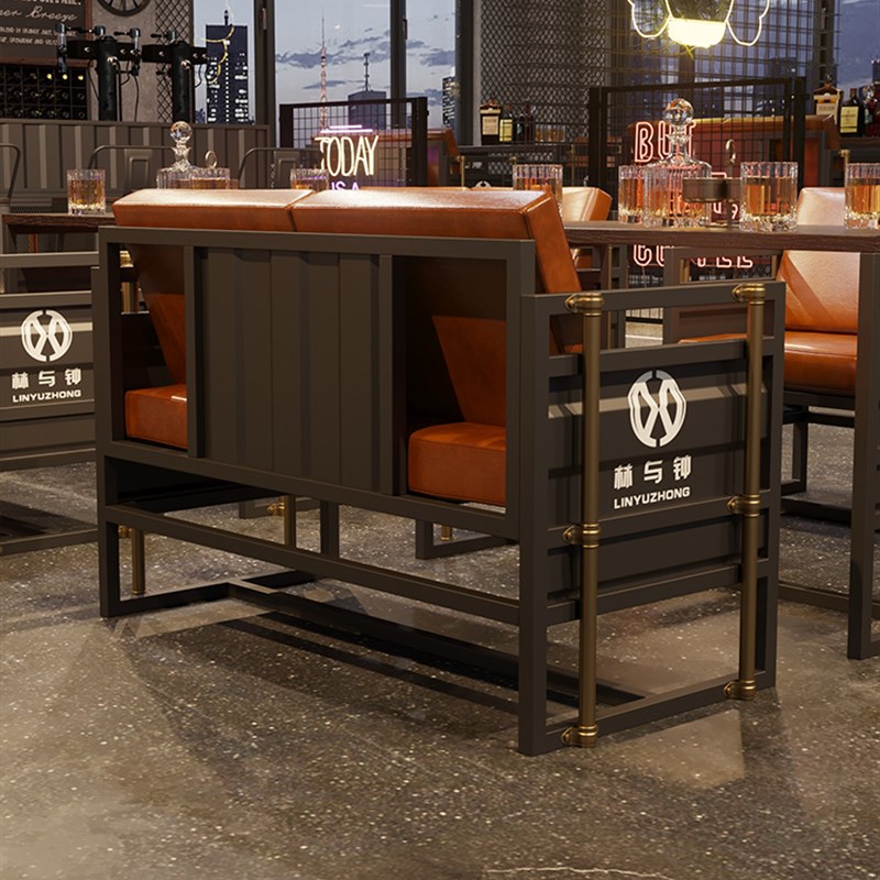 工业风酒吧桌g椅清吧烧烤店音乐餐吧西餐厅咖啡厅复古商用卡座沙