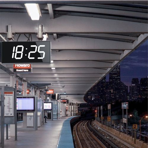 led大屏数字电子钟双面挂钟现代简约大气两面显示钟表时钟可定制